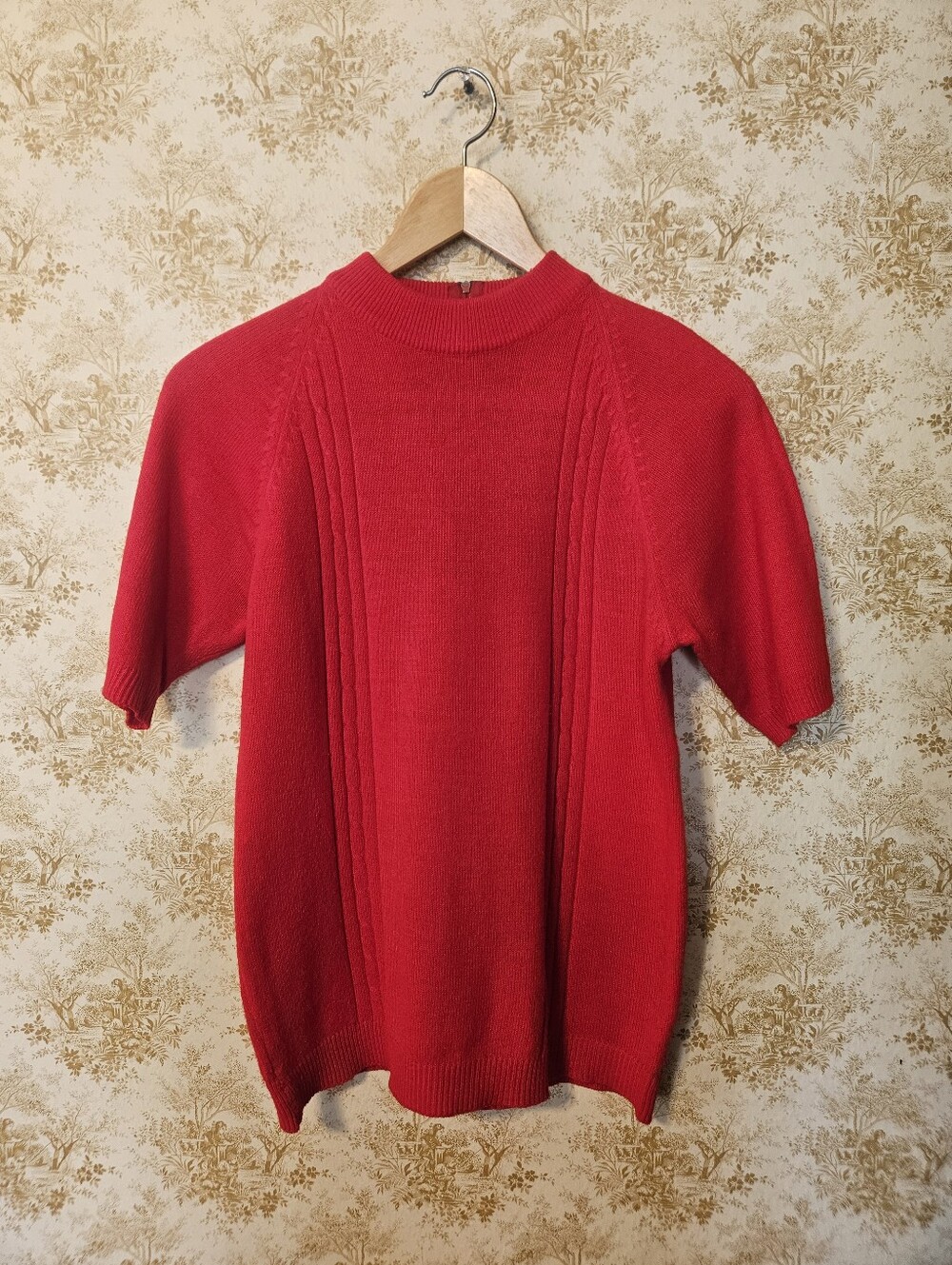 Vintage MCM Red Knit Pullover Sweater